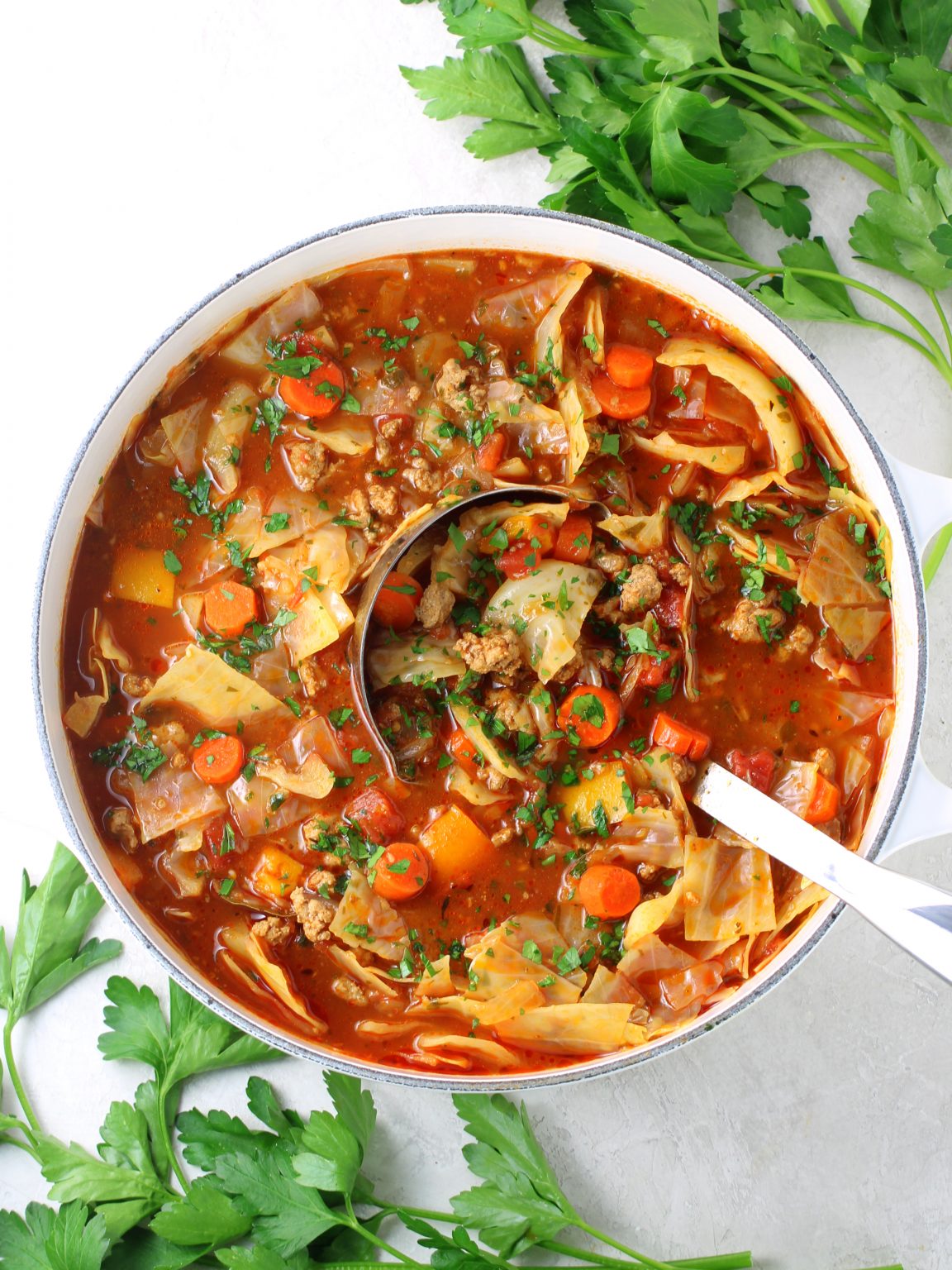 Low Carb Cabbage Roll Soup (Gluten Free) - Low Carb WOW!